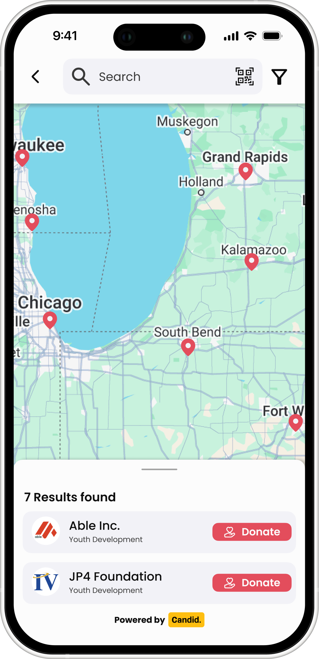 Search for your favorite nonprofit